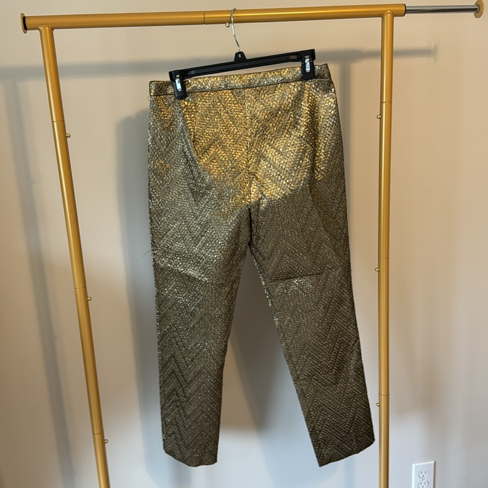 Never worn - gold chevron stretch pant - Picture 4 of 7